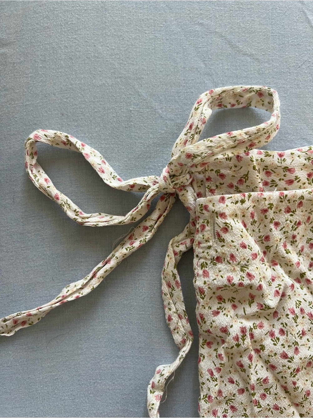 Brandy Melville White Dress with Pink Floral Print